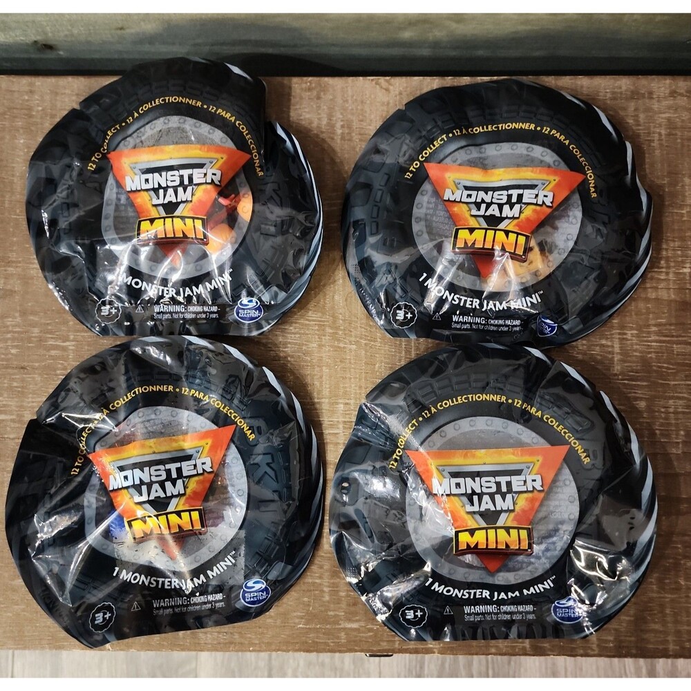 Monster Jam Mini Lot - ULTRA RARE Crystal Blue Thunder & Gold Avenger